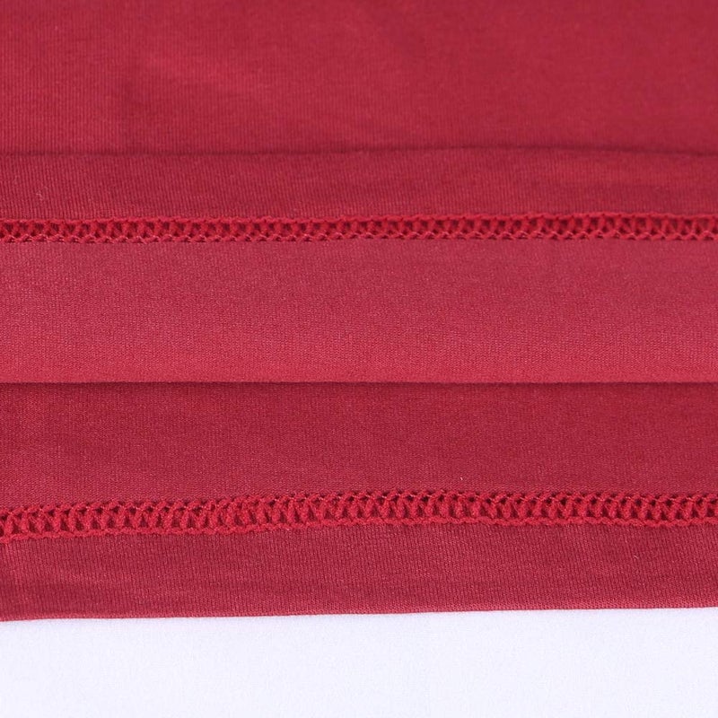 palglg Mens Short Sleeve Cotton Muscle Slim Fitted Sport Henley T-Shirt with Button Wine Red L - Image 4